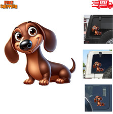 Dachshund Car Decal - Cute Dog Window Sticker - 2 Pack - Waterproof Vinyl picture