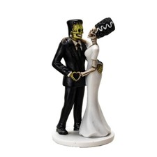 PT Frankenstein and His Bride with Heart Hands Sign Resin Figure picture