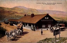 Vintage Postcard 1907-1915 Gardiner Station, Yellowstone Nantional Park, Montana picture