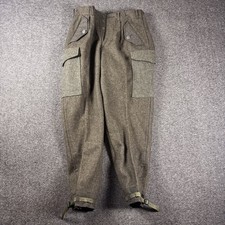 Vintage WWll Swedish Military Wool Breeches M39 Riding Pants C48 Army Jodhpurs picture