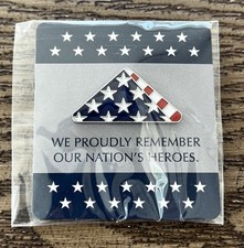 Patriotic Folded Flag Pins Remembering Our Nation’s Heroes USA picture