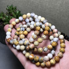 10Pcs Wholesal Natural Crazy agate bracelets Crystal ball sphere 8mm picture