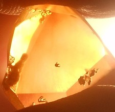 5.10ct Mexican Fire Opal Facet Rough 15.2mm x 14mm x 3.4mm Fanta Orange picture