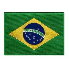BRAZIL FLAG PATCH BRASIL SOCCER FUTBOL EMBLEM embroidered iron-on RIO DE JANEIRO picture