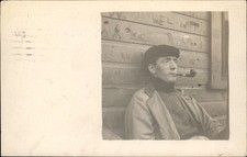 Rockford Illinois IL Sad Man No Fish Amateur Humor c1909 Real Photo Postcard picture
