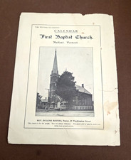 1907 Rutland, Vermont First Baptist Church May 26 Cakandar with member names picture