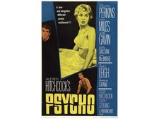 ALFRED HITCHCOCK PSYCHO ANTHONY PERKINS HORROR Movie TV Film Promo Poster Print picture