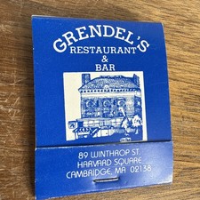 Grendel’s Den Restaurant Matchbook Unused Harvard Square Cambridge VTG Boston picture