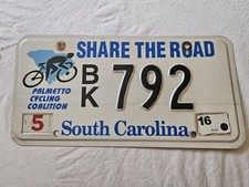 South Carolina Share The Road License Plate Rare Expired Over 3 Yrs Old picture