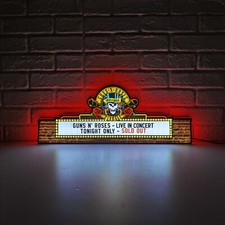 Rare Guns N' Roses LED Pinball Topper - Rock 'n' Roll Your Game FAST SHIPMENT- picture
