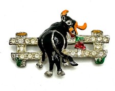 RARE Vtg Antique 1938 Walt Disney Ferdinand The Bull Brooch Promotional EUC picture