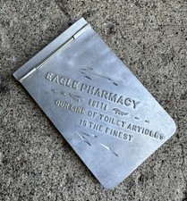 Eagle Pharmacy Butte MT Montana Note Pad Paper Vintage Antique Aluminum 1900’s picture
