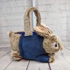 Plush Peter Rabbit Easter Basket Blue Jacket Bunny Fuzzy Ears Dan Dee 2022 picture