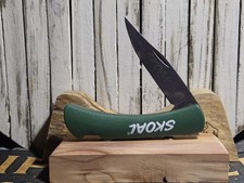 Vintage Skoal Advertising Knife Ace Stainless Lockback Folding Pocket Knife picture