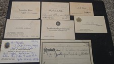 Antique Business Cards And Check Receipt Ephemera Lot picture