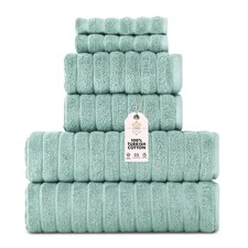 Classic Turkish Towels CTT 6-Piece Towel Set, 100% Cotton, Quick-Dry, Spa Green picture