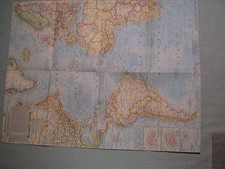 VINTAGE ATLANTIC OCEAN + OCEAN FLOOR MAP National Geographic June 1968  picture