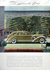 1939 Ad (9 3/4  X 13 1/4 inches) Lincoln V-12 4-Door Sedan picture
