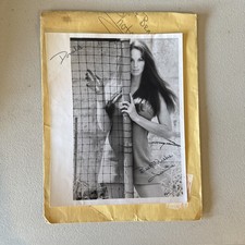 Jeanine Barrett Signed Photo & Handwritten Letter 1970 Envelope Vintage picture