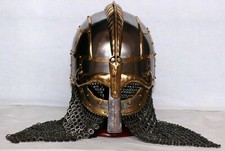 Roman Warrior Helmet King Dress Larp Crusader Spartan Medieval Costume Wearables picture