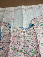 1944 Map of France with Normandy Area shown Route Biggin H - Orly Paris marked picture