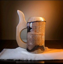 Great Alaska Bowl Company Beer Stein Hand Carved Alaskan-grown Birch High Shine  picture