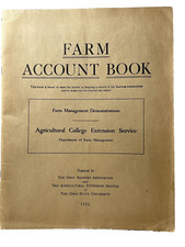 Antique Ohio State Univ Farm Account Book Agricultural Farm Management 1922 picture