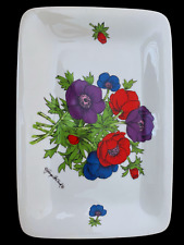 Vintage Georges Briard Tray “Anemone” Pattern (Retro, Floral, Poppy, MCM) picture