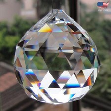 50/100Pcs Hanging Clear Crystal Ball Prisms Pendant Curtain Chandelier Decor Lot picture