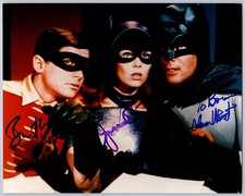 Batman 1966 TV Series Autograph Photo Adam West Burt Ward Yvonne Craig Batgirl picture