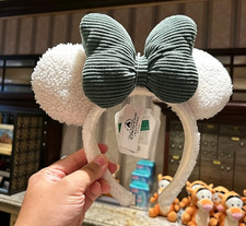 Disney Genuine Green Bow Minnie Mouse Ears Headband Shanghai Disneyland New picture