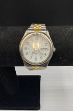 Seiko Sports 50 Railroad Approved Men's Watch Two Tone Day Date 7N43-9A00 35mm picture