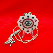 Mughal Sufi Talismanic Islamic Gold Work Quran Verse Jade Jeweled Pendant Amulet picture
