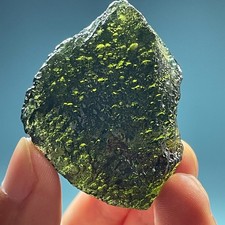 173CT Moldavite Genuine Raw Moldavite Crystal from Czech Republic PICcertificate picture