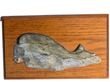 VTG Carved Alaska Soapstone Whale wall plaque  D. Potter – Created in Alaska® picture