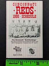 Cincinnati Reds 1988 Foldout Baseball Pocket Schedule picture