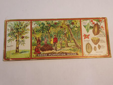 Antique Ideal Cocoa Co. Victorian Trade Card Cocoa Plantation Scene Lititz Penn. picture