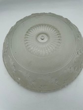 Vintage Frosted and Clear Pressed-Glass Shade picture