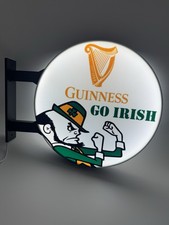 Guinness Beer Notre Dame Pub Style Dual Side Light Up LED Sign Bar Irish College picture