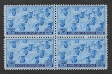 T&G STAMPS - SCOTT #935 US NAVY BLOCK OF 4 MNH/OG 80-YEAR-OLD STAMPS picture