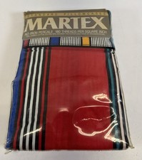 Vintage Martex Salsa Standard Pillowcases NIP Geometric Stripe Red Blue NOS picture