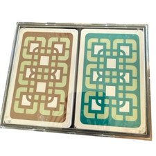 Vintage Baron Barclay Playing Cards Boxed Set of 2 Packs MCM Design picture