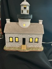 Vtg 1993 Lefton Old Point Loma 1855 Lighthouse Ceramic Figurine San Diego CA picture