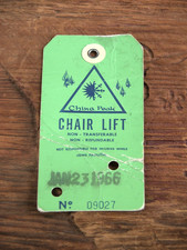 CHINA PEAK CA 1960s Ski Lift Ticket Resort Souvenir 1966 Travel Vtg #09027 picture