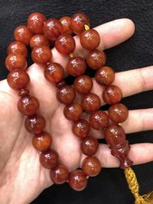 Premium Glossy Brown Bakelite Amber Tasbih – 77.5g – 33 Prayer Bead For Dhikr picture