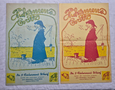 1949 Lot of 2 FISHERMEN'S GROTTO Menu, San Francisco picture