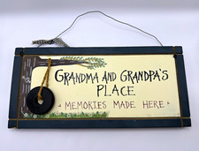 Vintage “Grandma and Grandpa’s Place” Memories Made Here” Wooden Sign picture