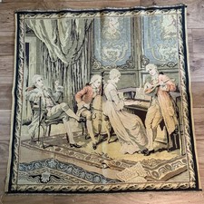 Vintage Woven Wall Tapestry Classical Music Concert Piano Cello Victorian Decor picture