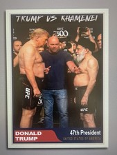 Donald Trump 2025”47“ Custom ACEO Trump Vs Khamenei picture