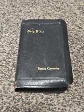 VTG 1926 Small Leather Bound Holy Bible International Series Self-Pronouncing  picture